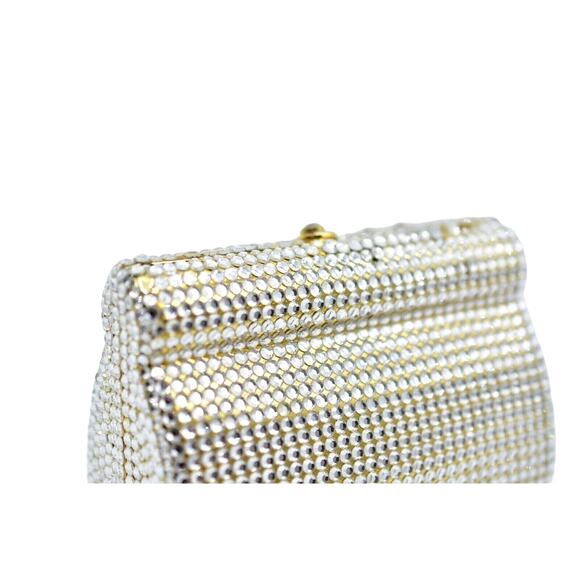 Rachel & Co Vintage Clutch Rhinestone Crystal Gold Tone Glittering Sparkle Bag - Picture 4 of 11